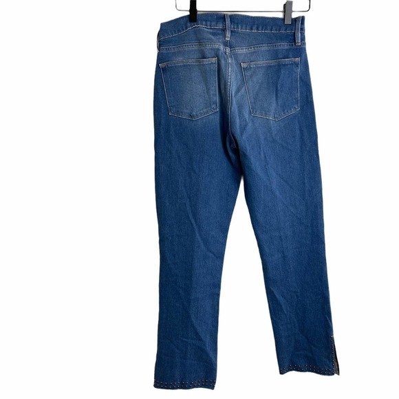 FRAME 👖👖👖Le High Stud Raw Hem Ankle Straight Jeans - Picture 3 of 9